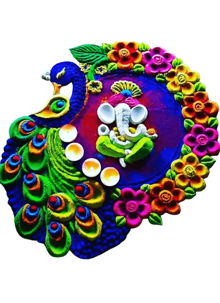 Beauteous Detailed Rangoli