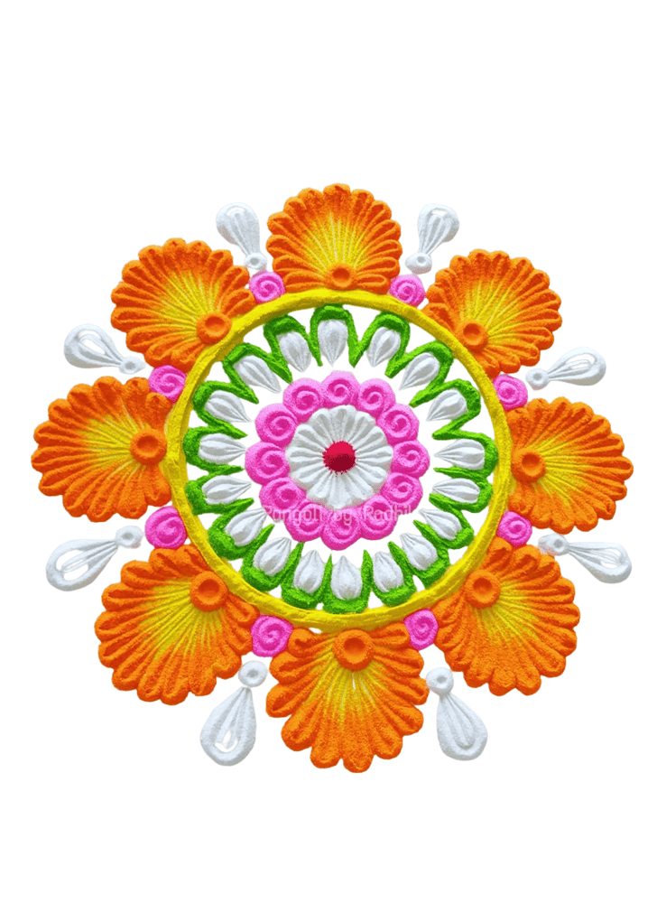 Wonderful Detailed Rangoli Design