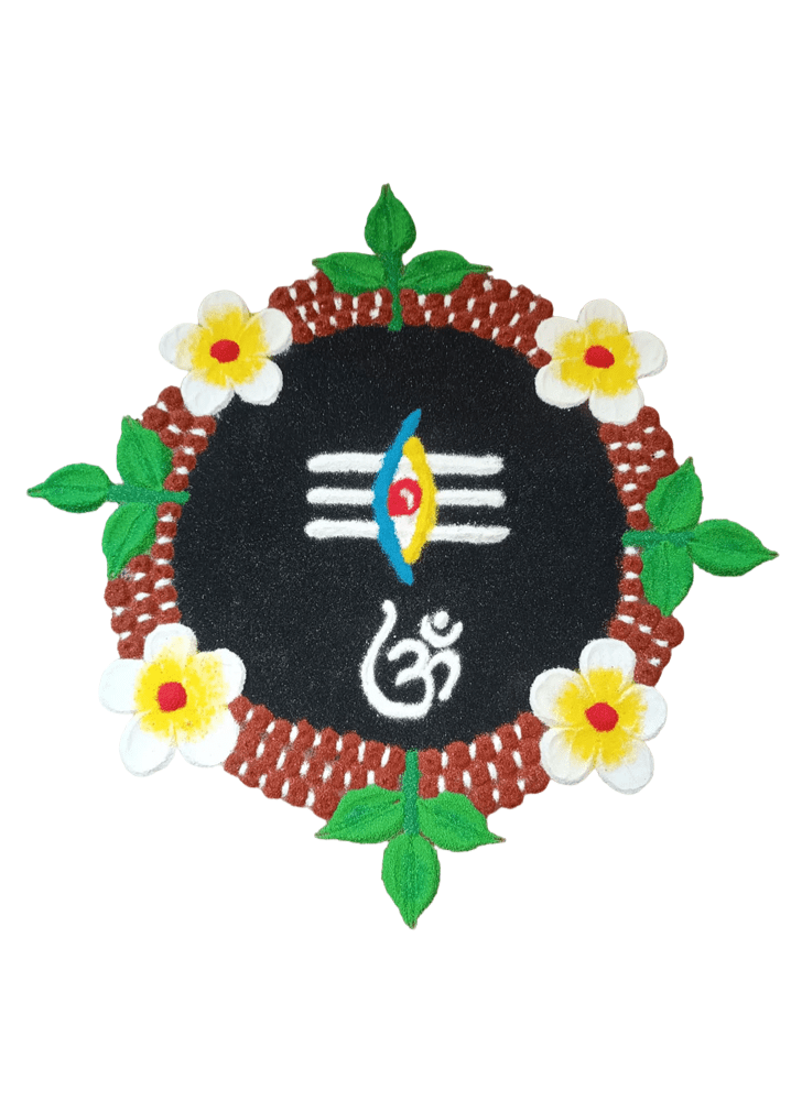 Amazing Narmadeshwar Shivling Rangoli