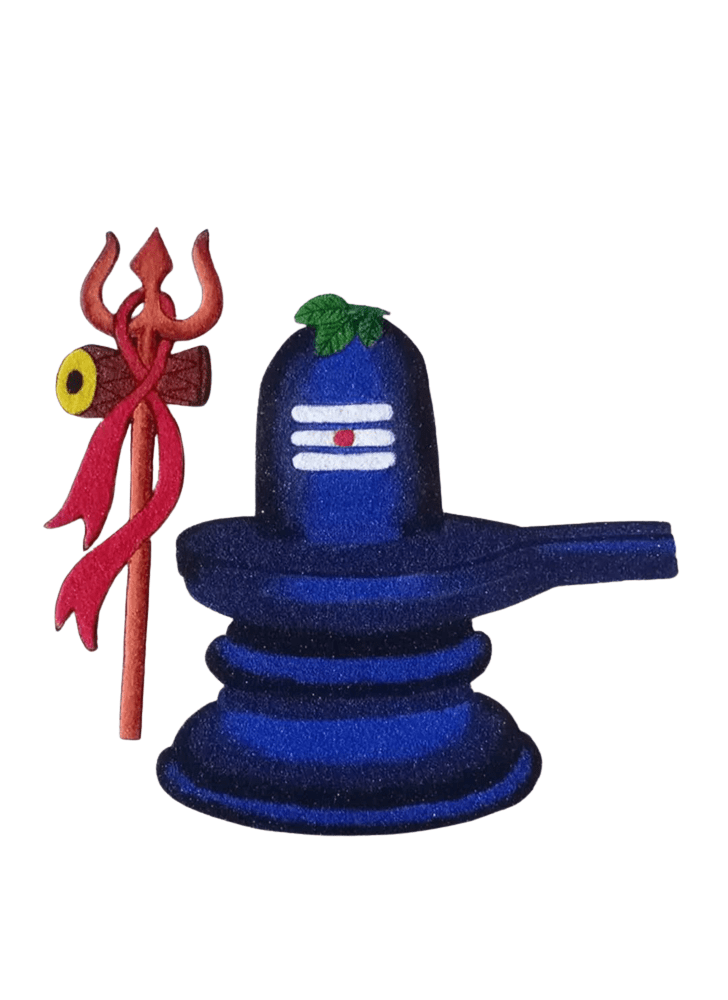 Beauteous Narmadeshwar Shivling Rangoli