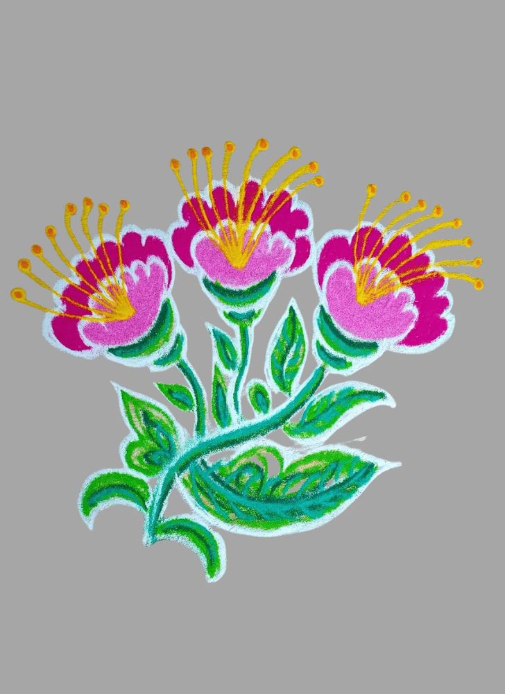 Lovely Theme Rangoli Design