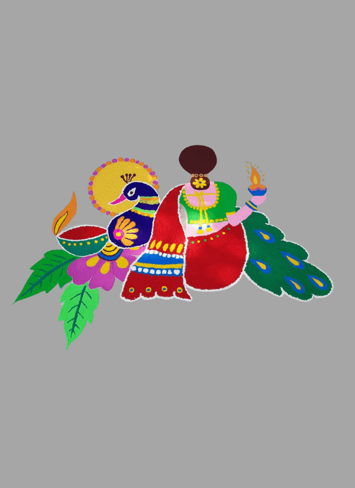 Bewitching Tribal Rangoli