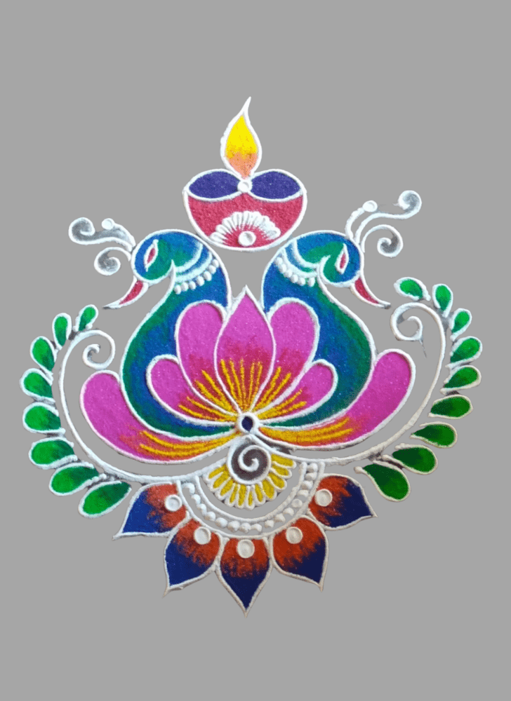 Wonderful Tribal Rangoli Design