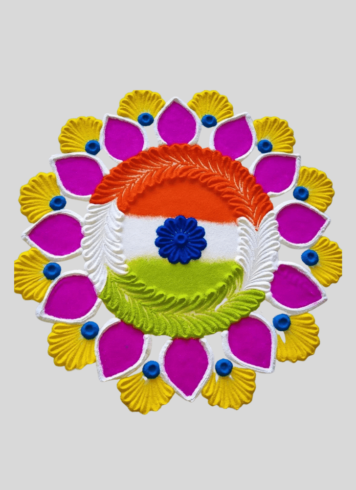 Appealing 15 August Rangoli