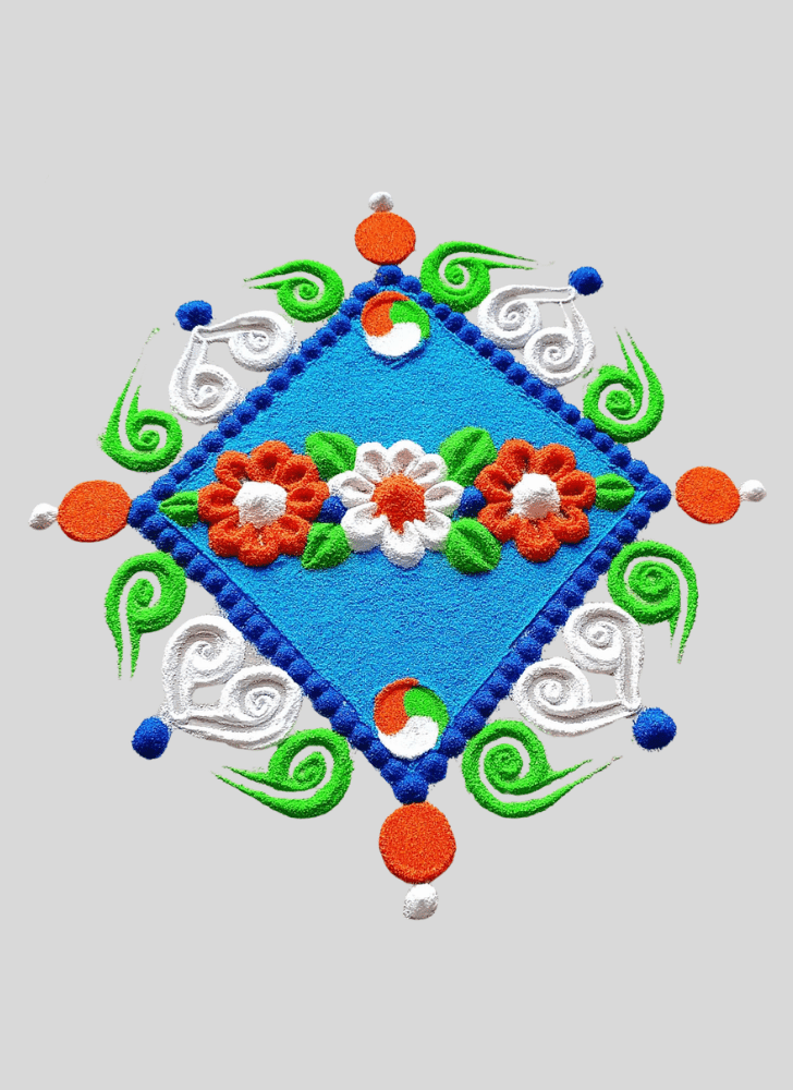 Charming 15 August Rangoli