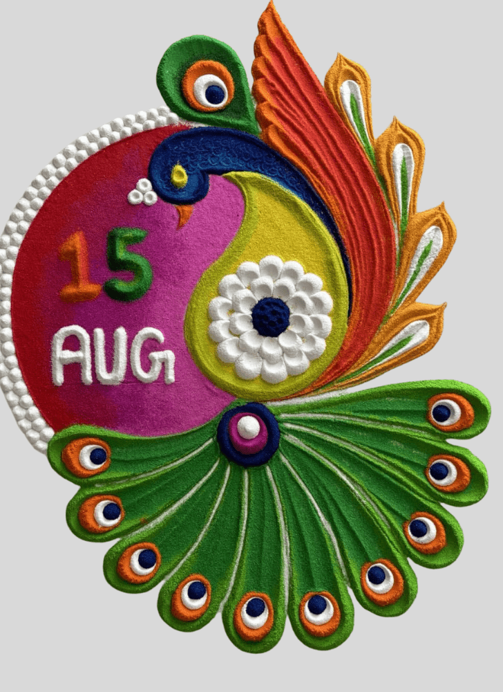 Dazzling 15 August Rangoli