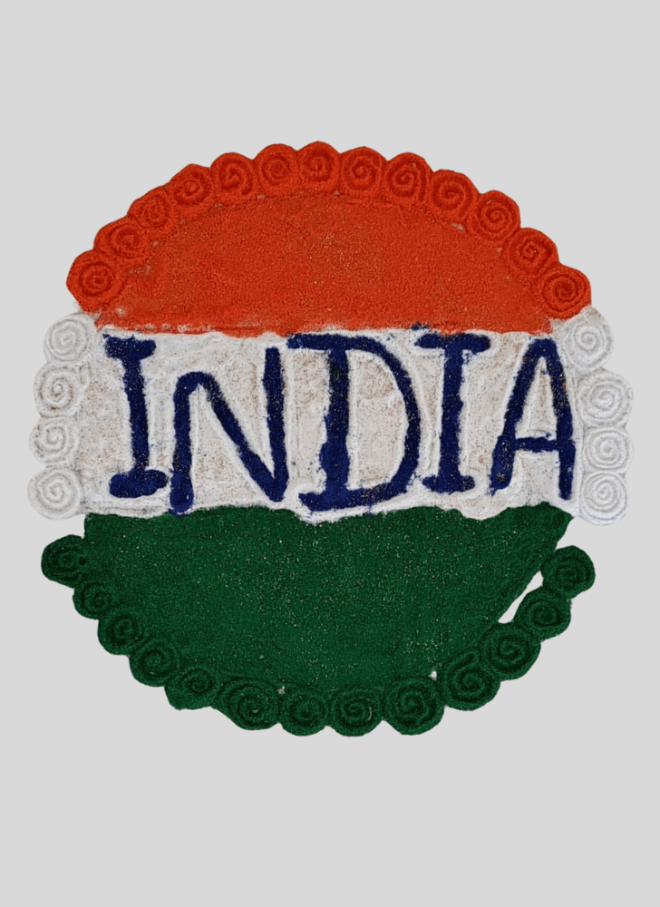 Excellent 15 August Rangoli