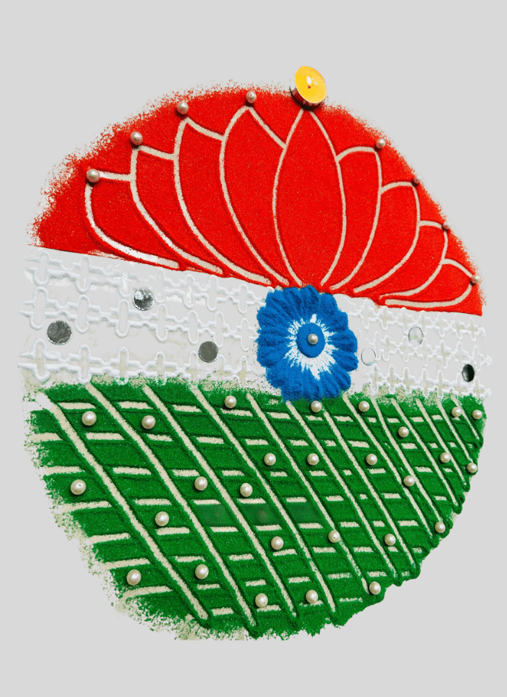 Lovely 15 August Rangoli Design