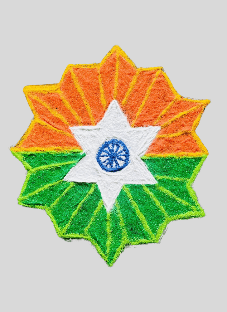 Resplendent 15 August Rangoli