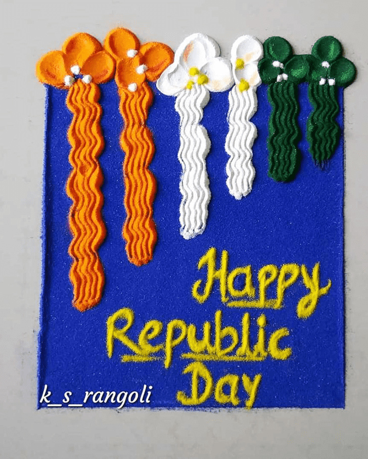 Excellent 26 January Rangoli