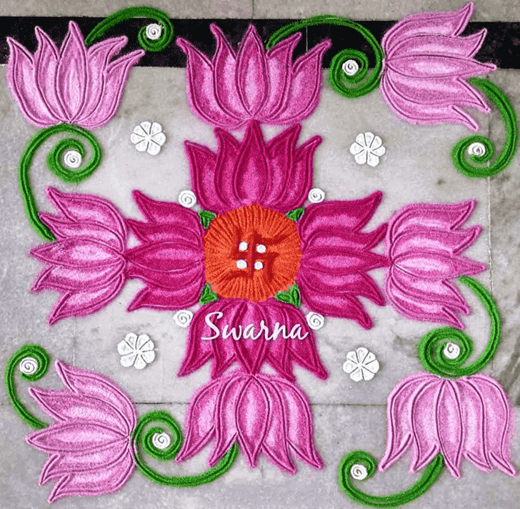 Lovely Adorable Rangoli Design