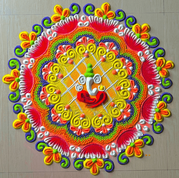 Lovely Advanced Rangoli Design