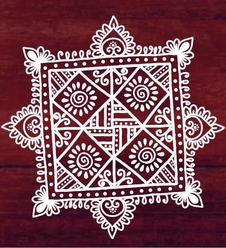 Delicate Agrahayana Amavasya Rangoli