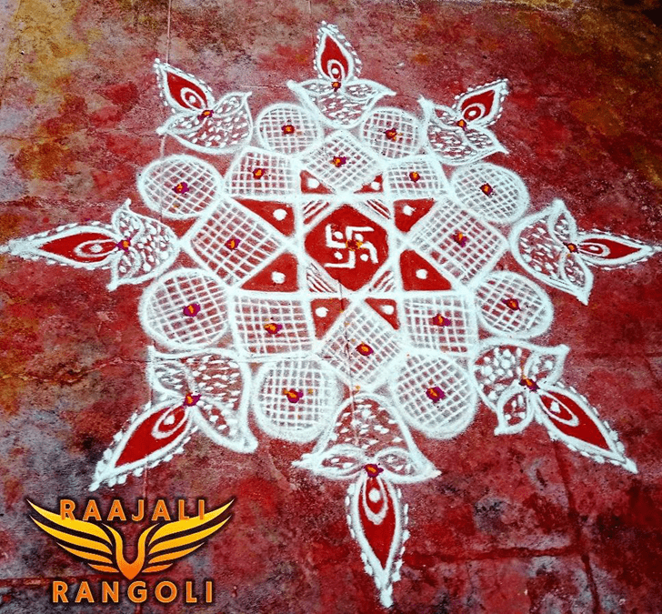 Elegant Agrahayana Amavasya Rangoli