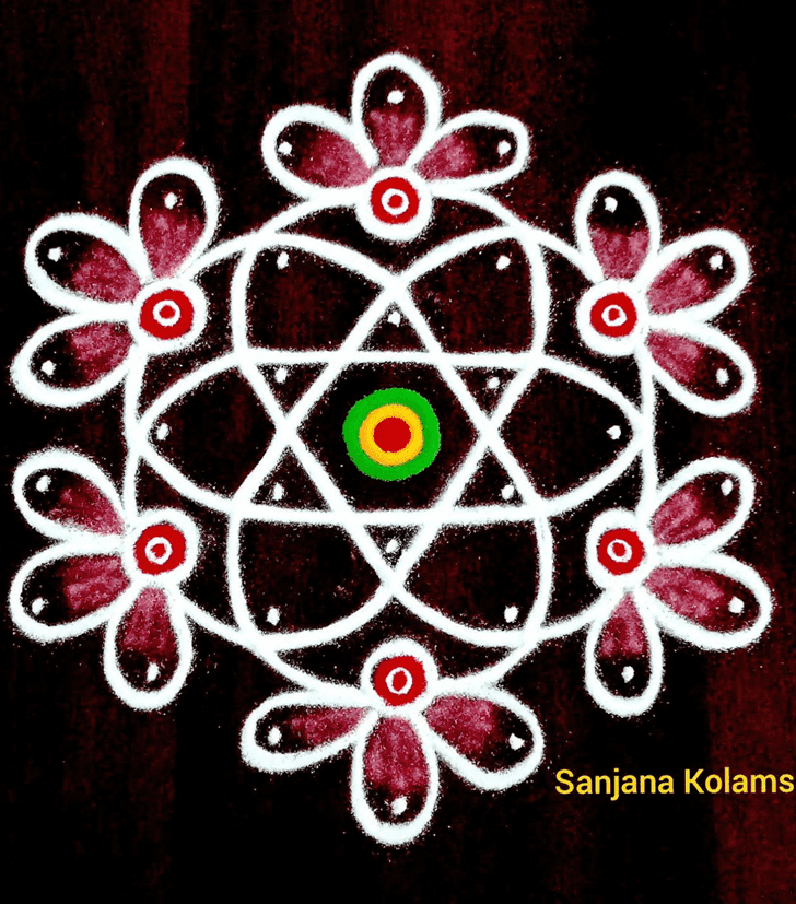 Good Looking Agrahayana Amavasya Rangoli