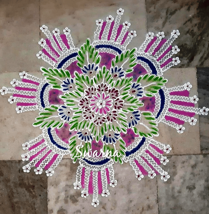 Marvelous Agrahayana Amavasya Rangoli