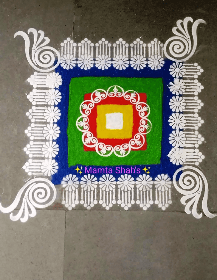 Shapely Agrahayana Amavasya Rangoli