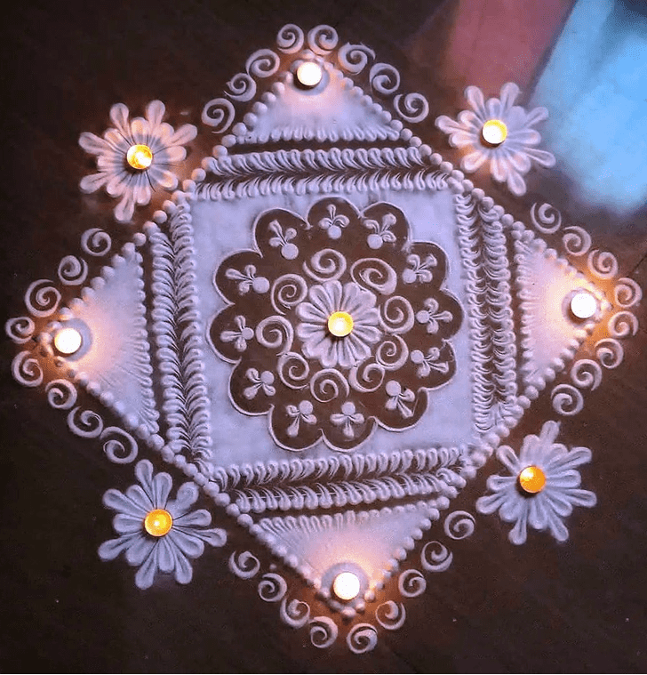 Slightly Agrahayana Amavasya Rangoli