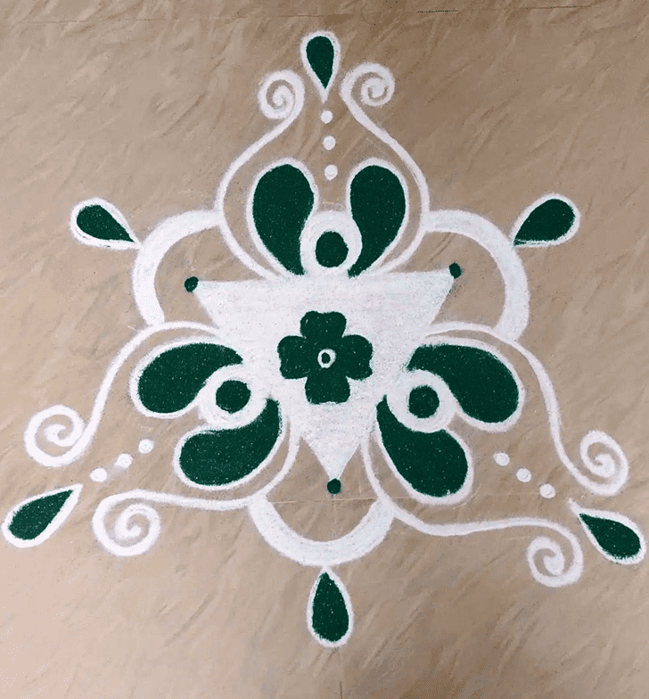 Wonderful Agrahayana Amavasya Rangoli Design