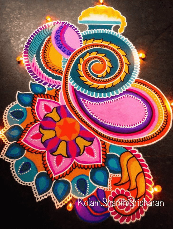 Mesmeric Ahoi Ashtami Rangoli