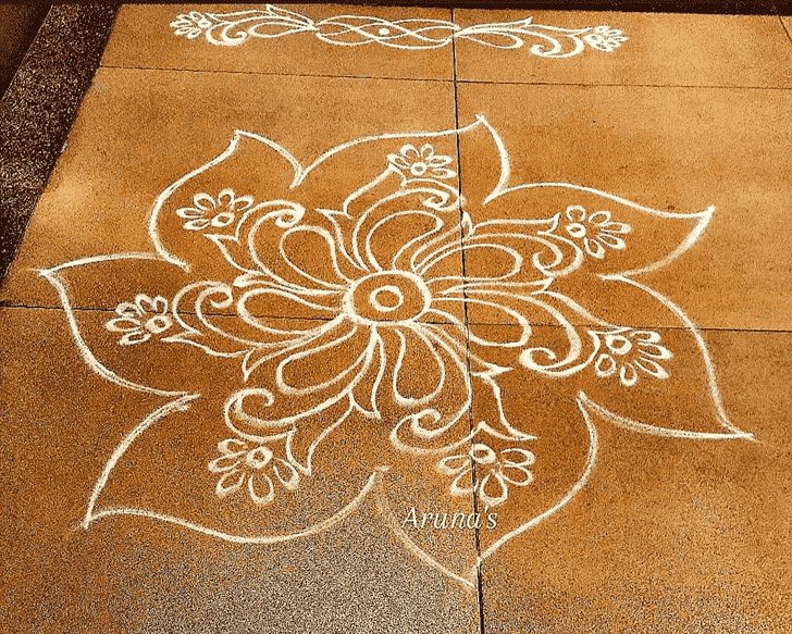 Beauteous Aja Ekadashi Rangoli