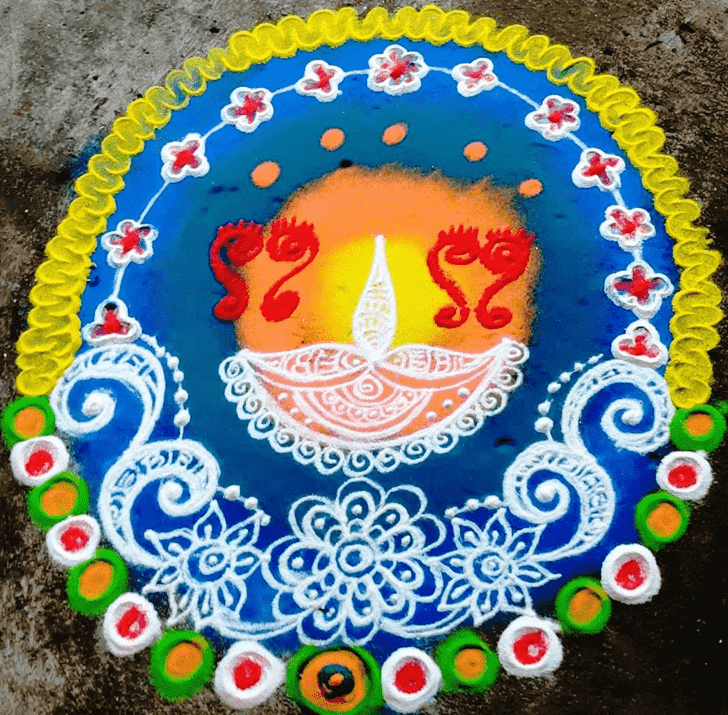 Wonderful Amalaki Ekadashi Rangoli Design