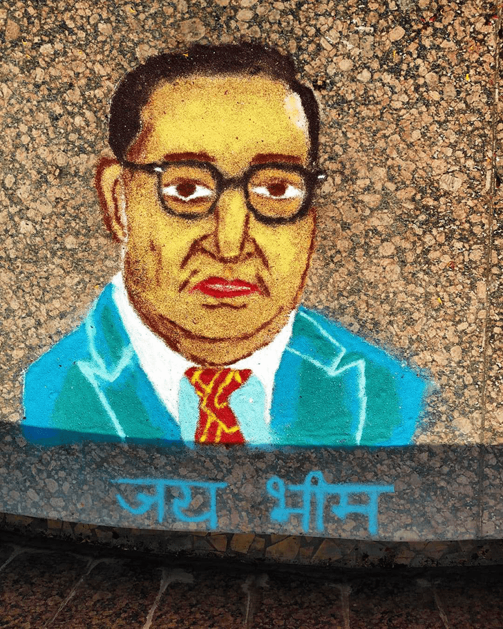 Hard Ambedkar Jayanti Rangoli