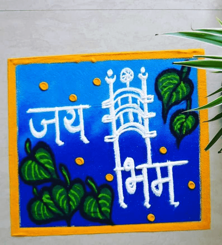 Delicate Ambedkar Jayanti Rangoli