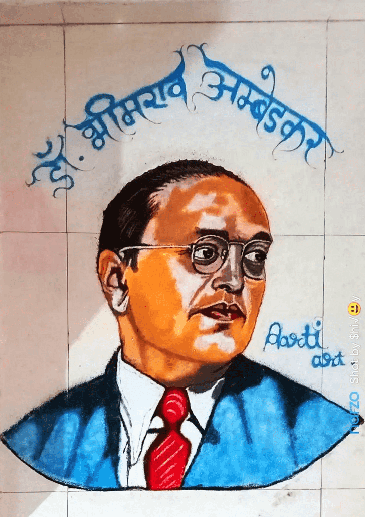 Enticing Ambedkar Jayanti Rangoli