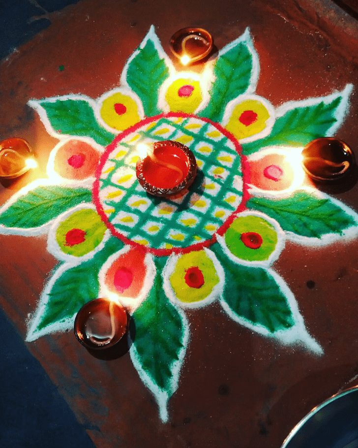 Appealing Shanti Puja Rangoli