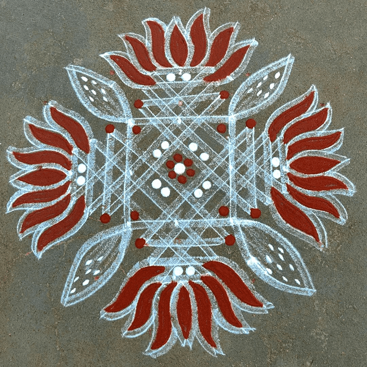 Bewitching Anant Chaturdashi Rangoli