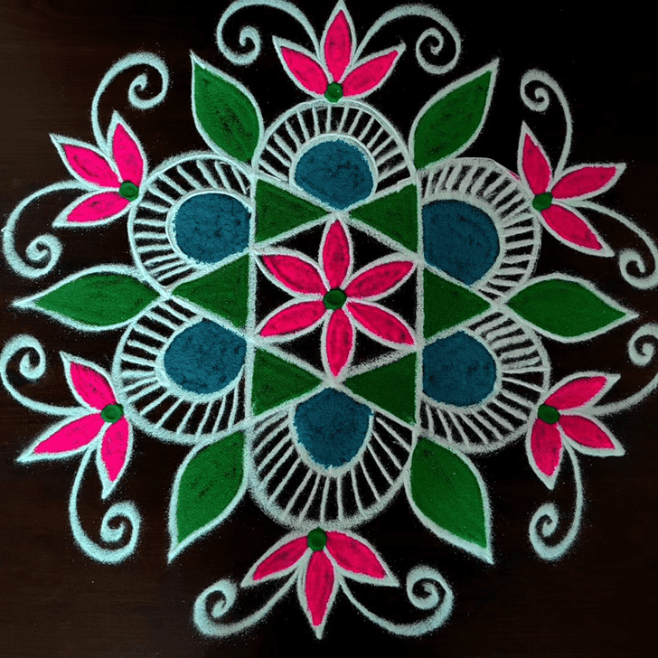 Captivating Anant Chaturdashi Rangoli