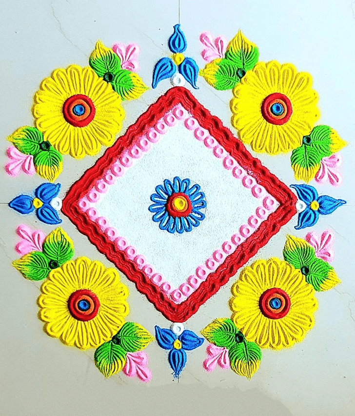 Anant Chaturdashi Rangoli