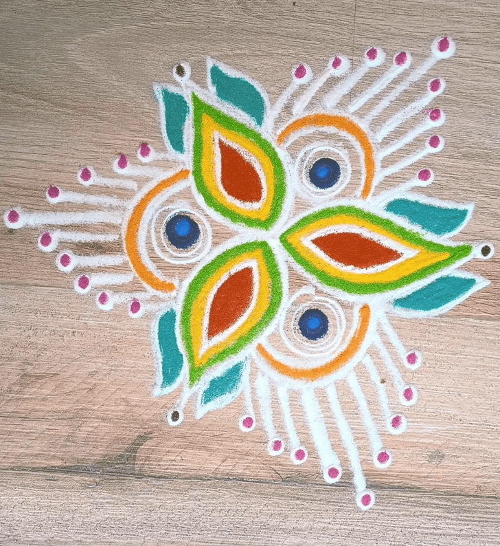 Excellent Anant Chaturdashi Rangoli