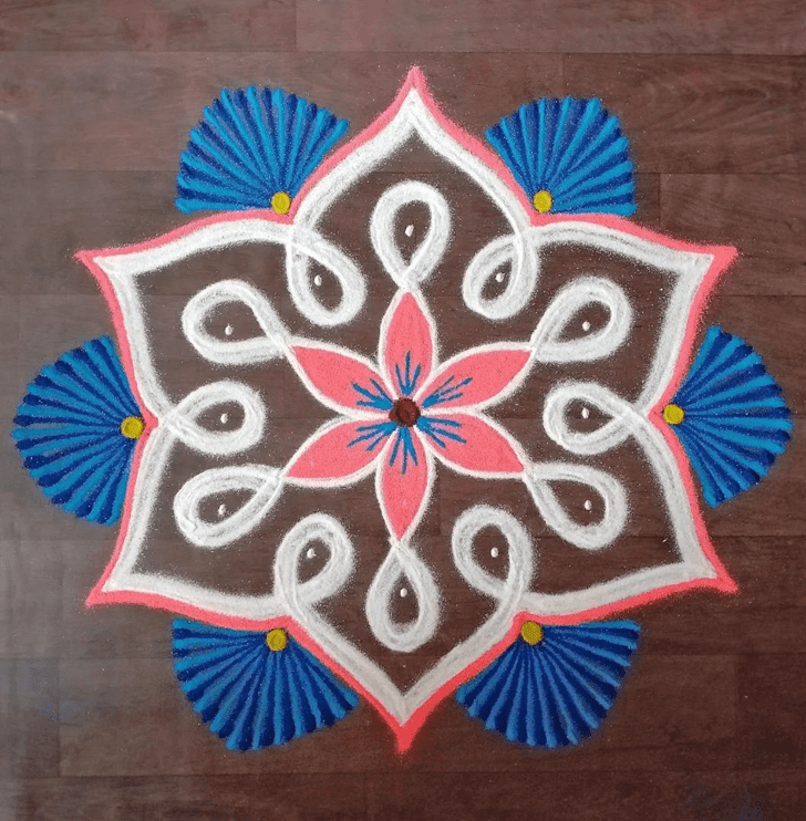 Exquisite Anant Chaturdashi Rangoli