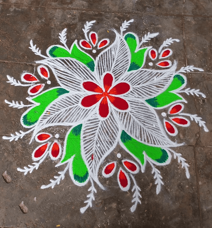 Fair Anant Chaturdashi Rangoli