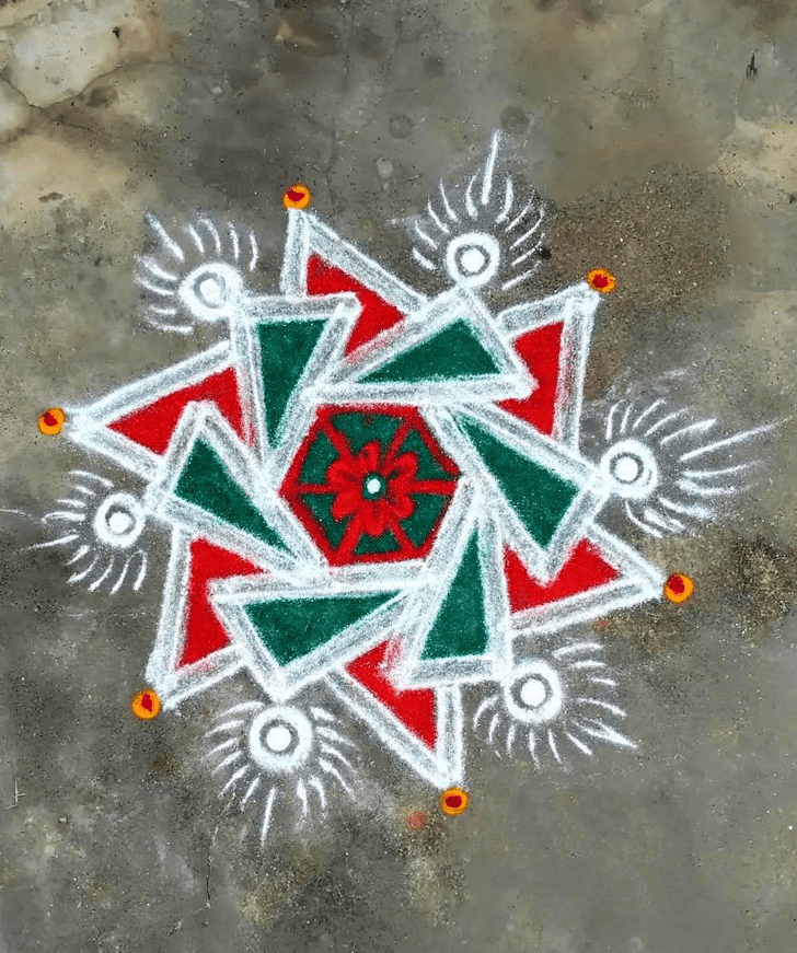 Fine Anant Chaturdashi Rangoli