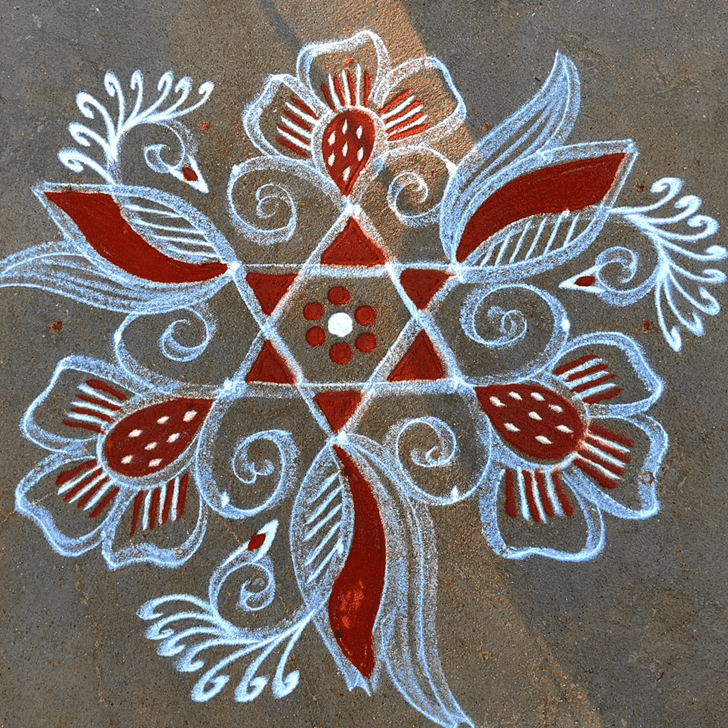 Gorgeous Shanti Puja Rangoli