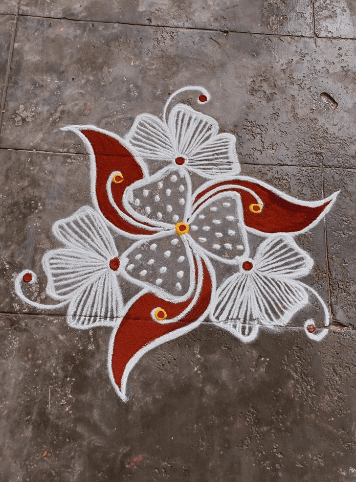 Marvelous Shanti Puja Rangoli