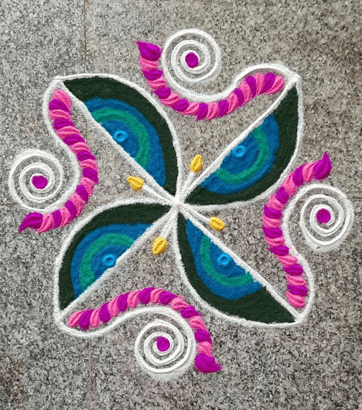 Nice Shanti Puja Rangoli