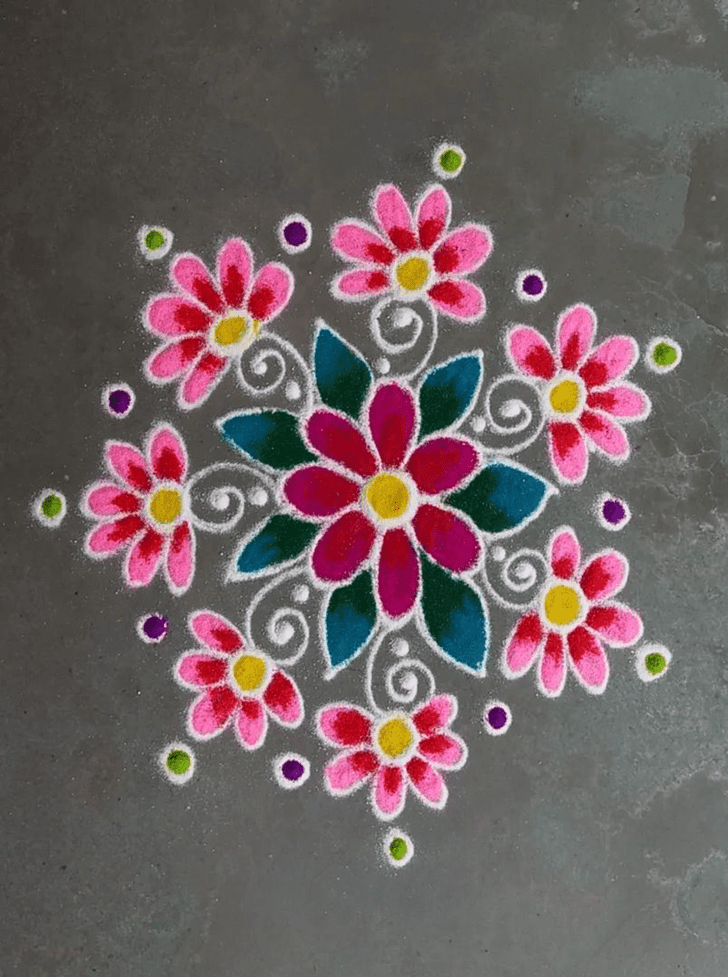 Pleasing Anant Chaturdashi Rangoli