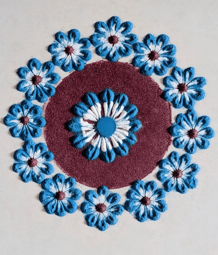 Pretty Shanti Puja Rangoli