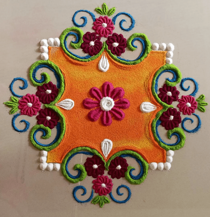 Radiant Anant Chaturdashi Rangoli