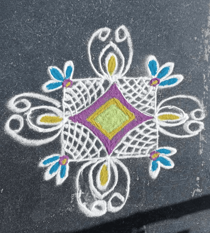 Refined Shanti Puja Rangoli