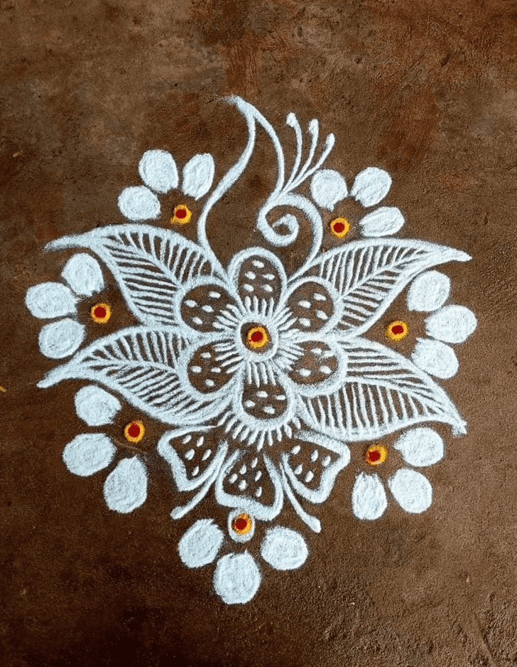 Stunning Anant Chaturdashi Rangoli