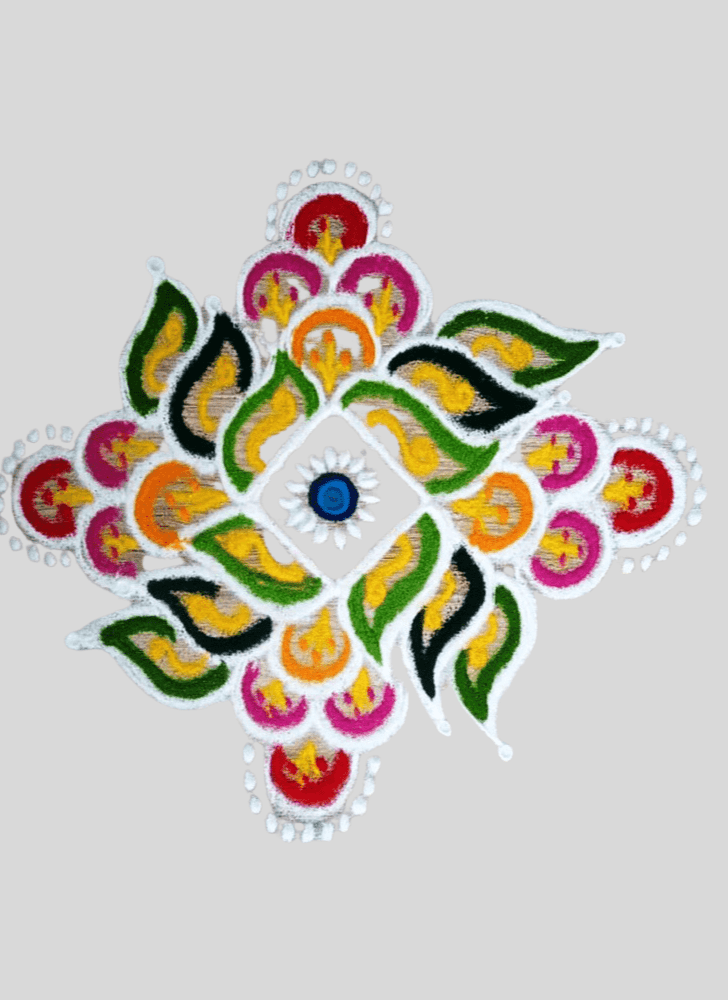 Alluring Anniversary Rangoli