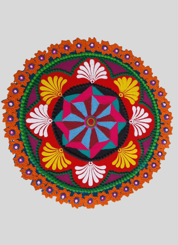 Delicate Anniversary Rangoli