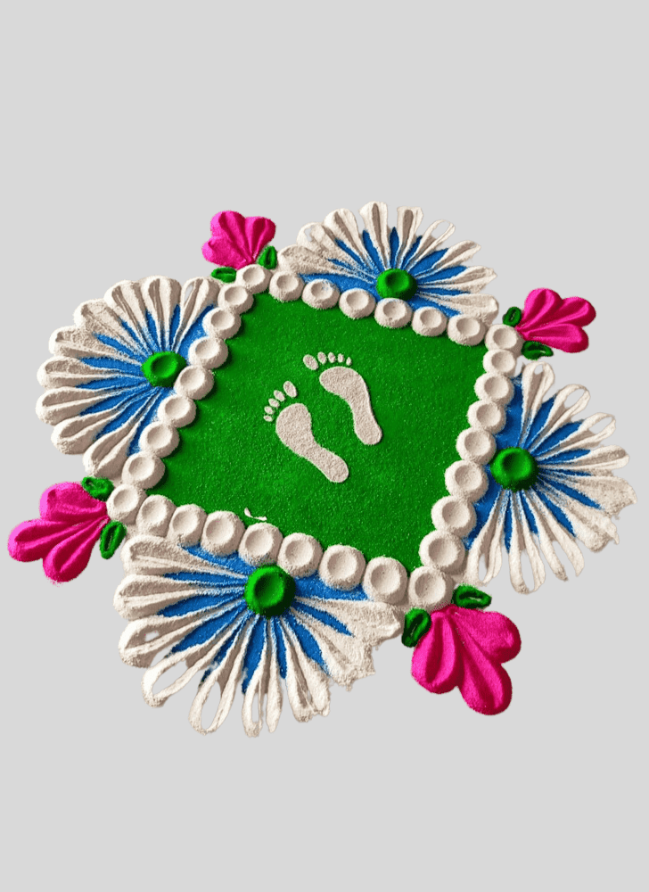 Elegant Anniversary Rangoli