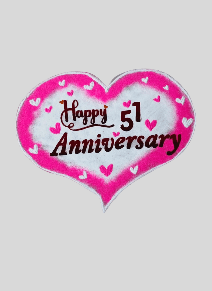 Nice Anniversary Rangoli