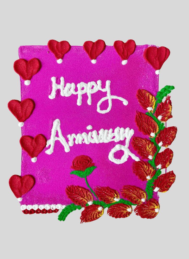 Splendid Anniversary Rangoli